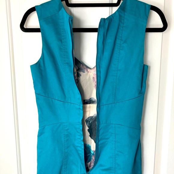 H&M Turquoise Sheath Dress with Sweetheart Neckline - Picture 8 of 9